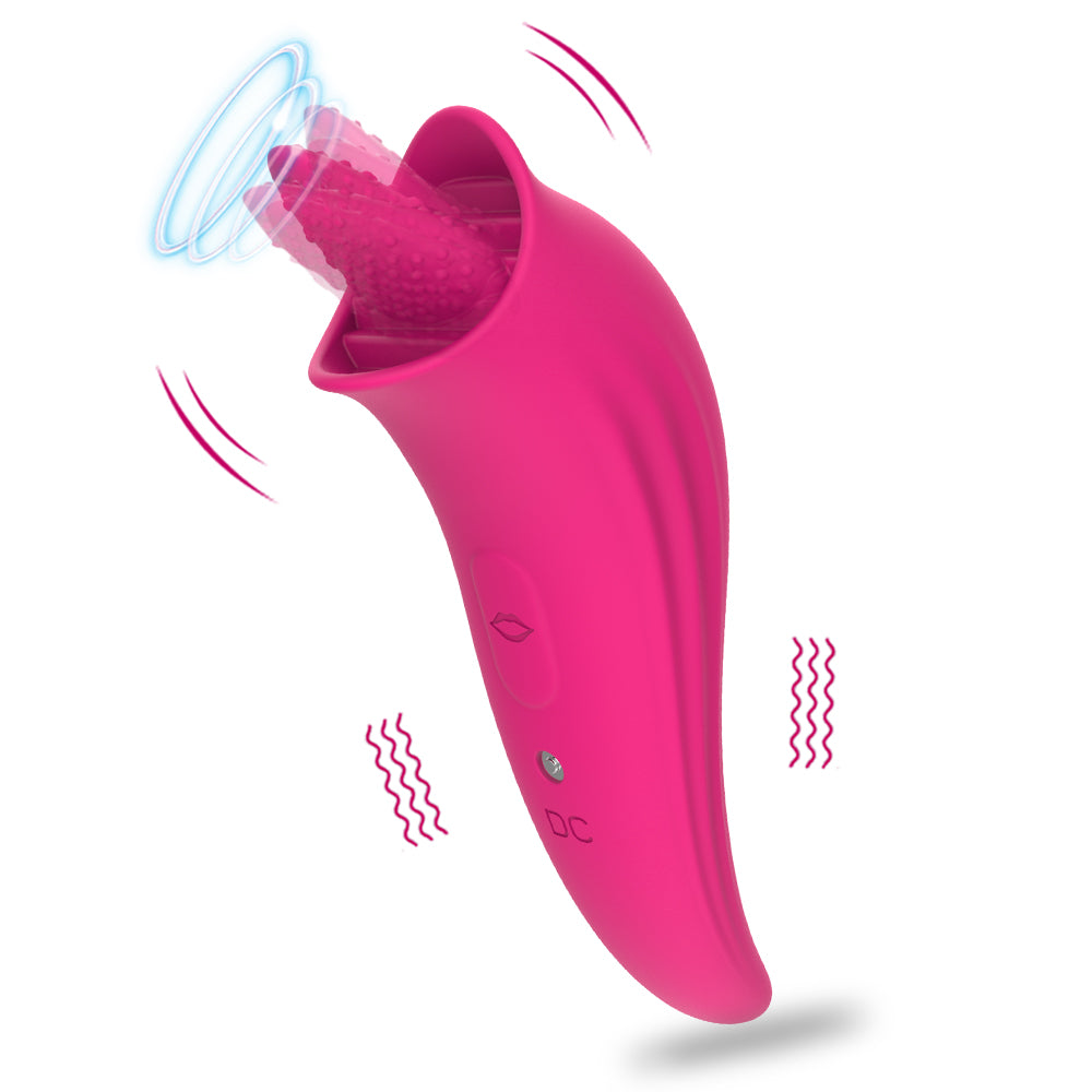 Rose Clitoris Vibrator with Licking Tongue