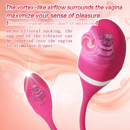 Sucking Vibrator with Egg Extention