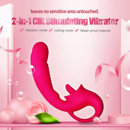 2-in-1 Clit Stimulating Vibrator