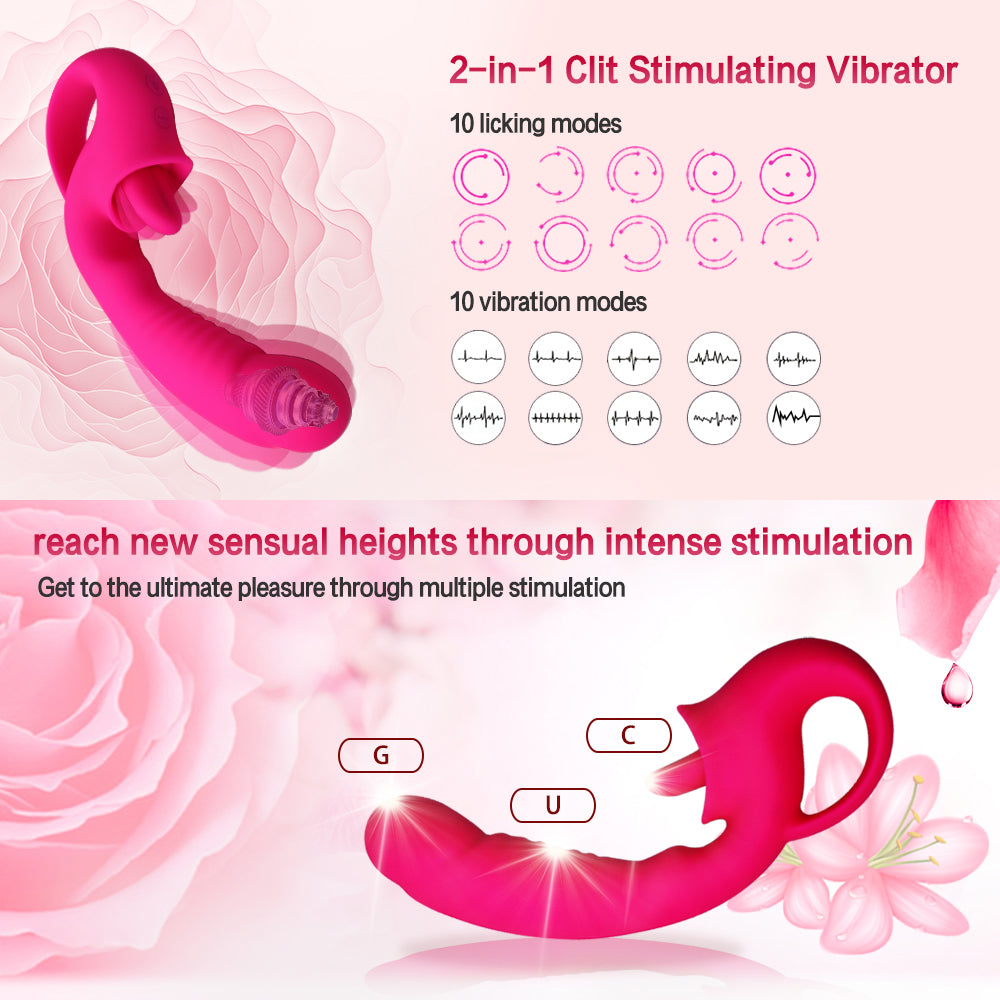 2-in-1 Clit Stimulating Vibrator