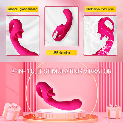 2-in-1 Clit Stimulating Vibrator