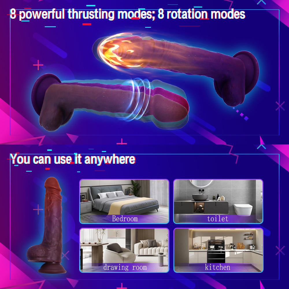 Black Thrusting Dildo Vibrator