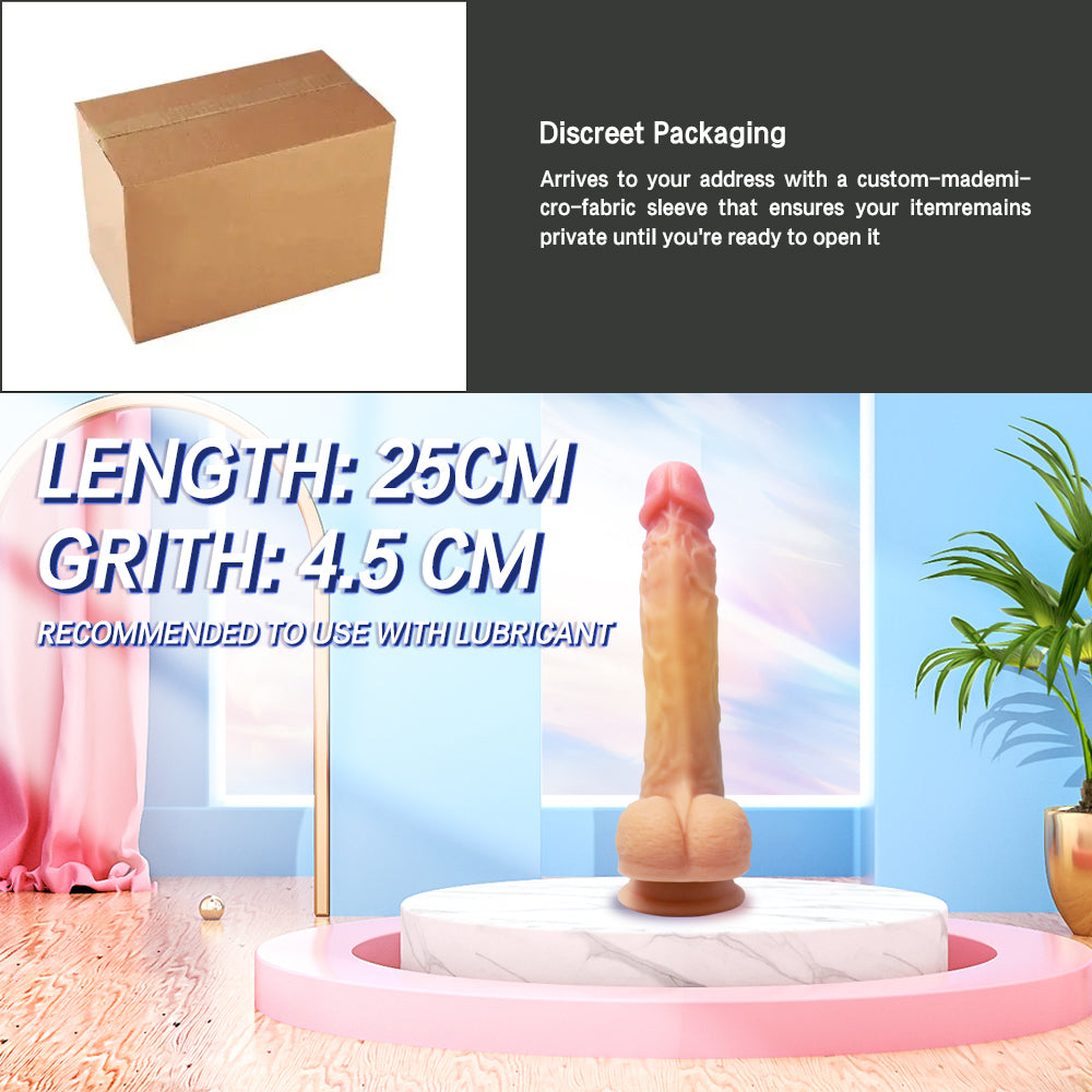 Extra-large Realistic Thrusting Dildo Vibrator with 360° Rotation